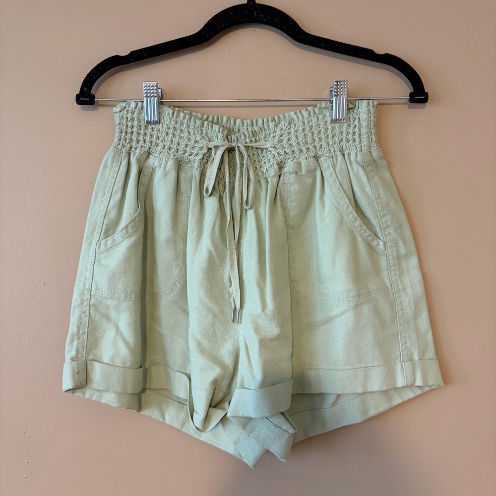 Forever 21 High Waist Light Green Shorts